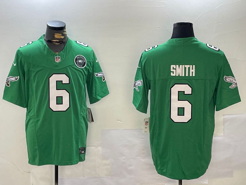 Men Philadelphia Eagles #6 Smith Green Throwback 2024 Nike Vapor Limited NFL Jersey style 2->philadelphia eagles->NFL Jersey